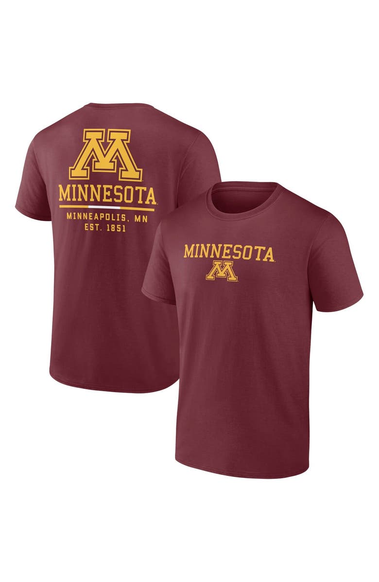 FANATICS Men's Fanatics Branded Maroon Minnesota Golden Gophers Game Day 2-Hit T-Shirt, Main, color,