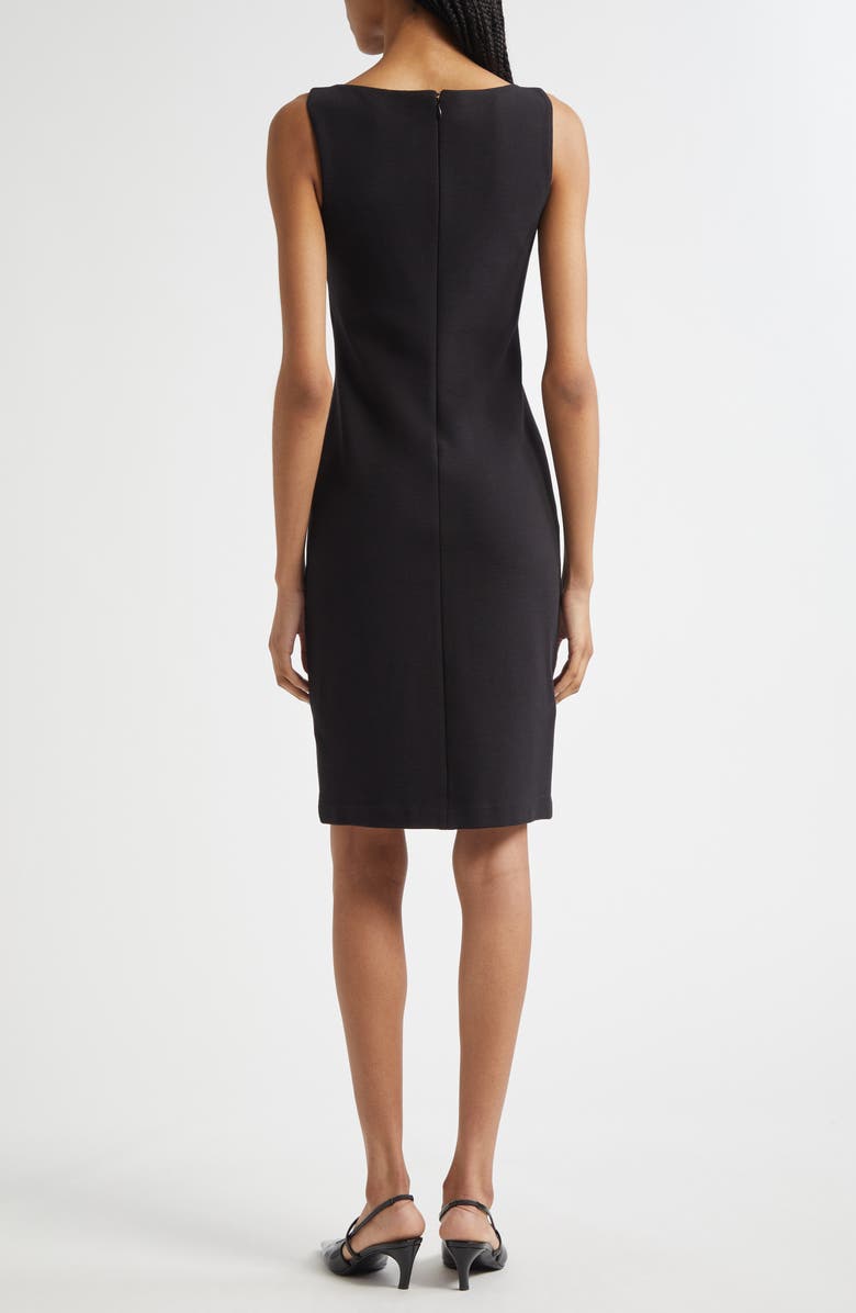 Emporio Armani Sleeveless Stretch Cotton Dress, Alternate, color, Black