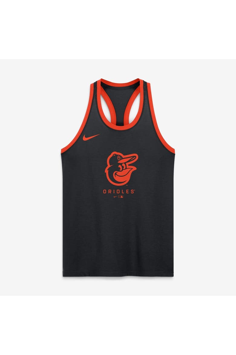 Women's Nike Black Baltimore Orioles Tri-Blend Dri-FIT Racerback Tank Top, Alternate, color, Black