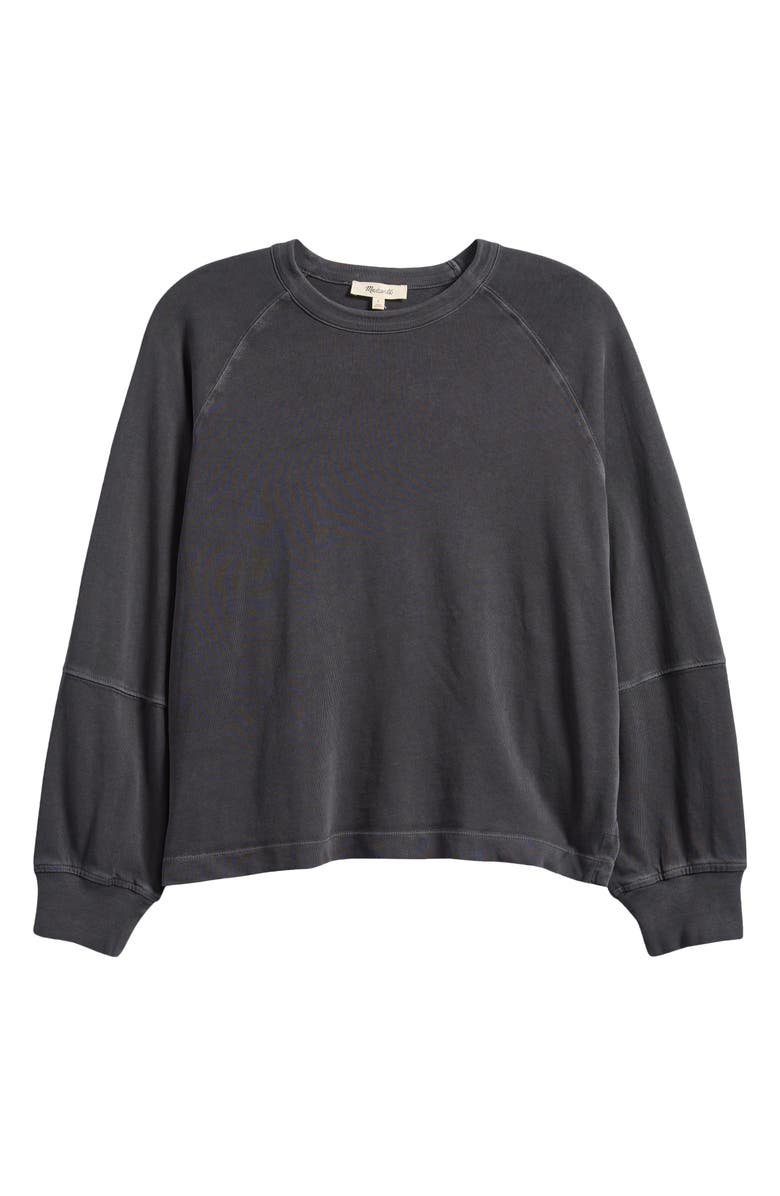 Madewell Relaxed Long Sleeve Raglan T-Shirt, Alternate, color, Black Coal