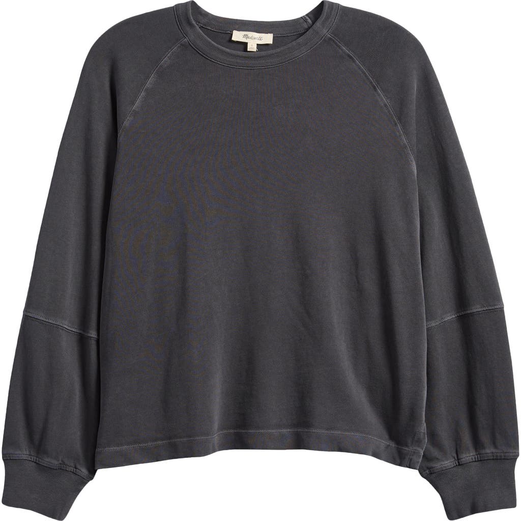 Madewell Relaxed Long Sleeve Raglan T-shirt In Black Coal