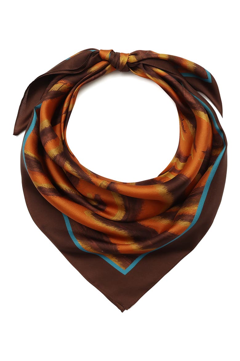 Tiger Square Scarf, Main, color, HAWAIIAN SUNSET