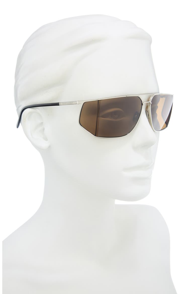 SL 750 59mm Rectangle Sunglasses, Alternate, color, SILVER