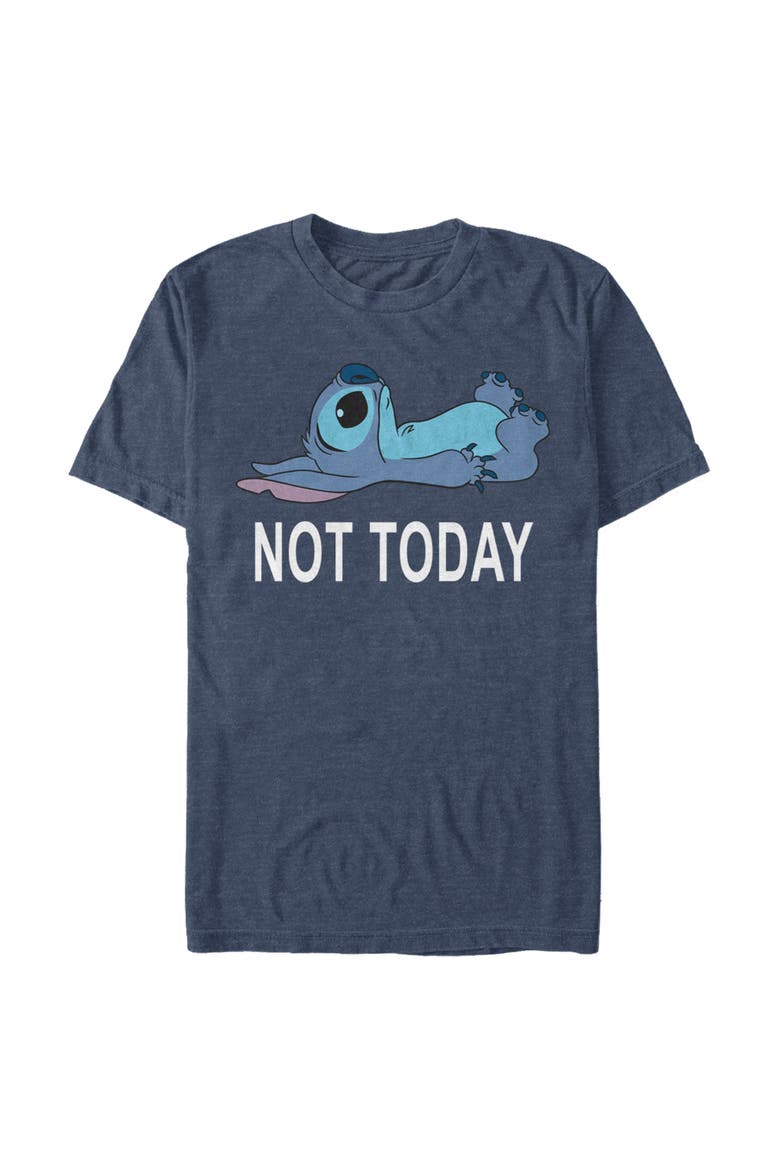 Men's Lilo & Stitch Not Today  Graphic T-Shirt, Main, color, Navy Blue Heather