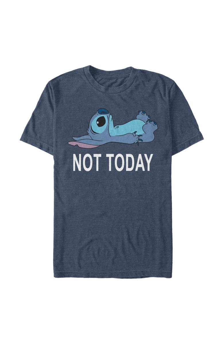 Lilo & Stitch Men's Lilo & Stitch Not Today  Graphic T-Shirt, Main, color, Navy Blue Heather