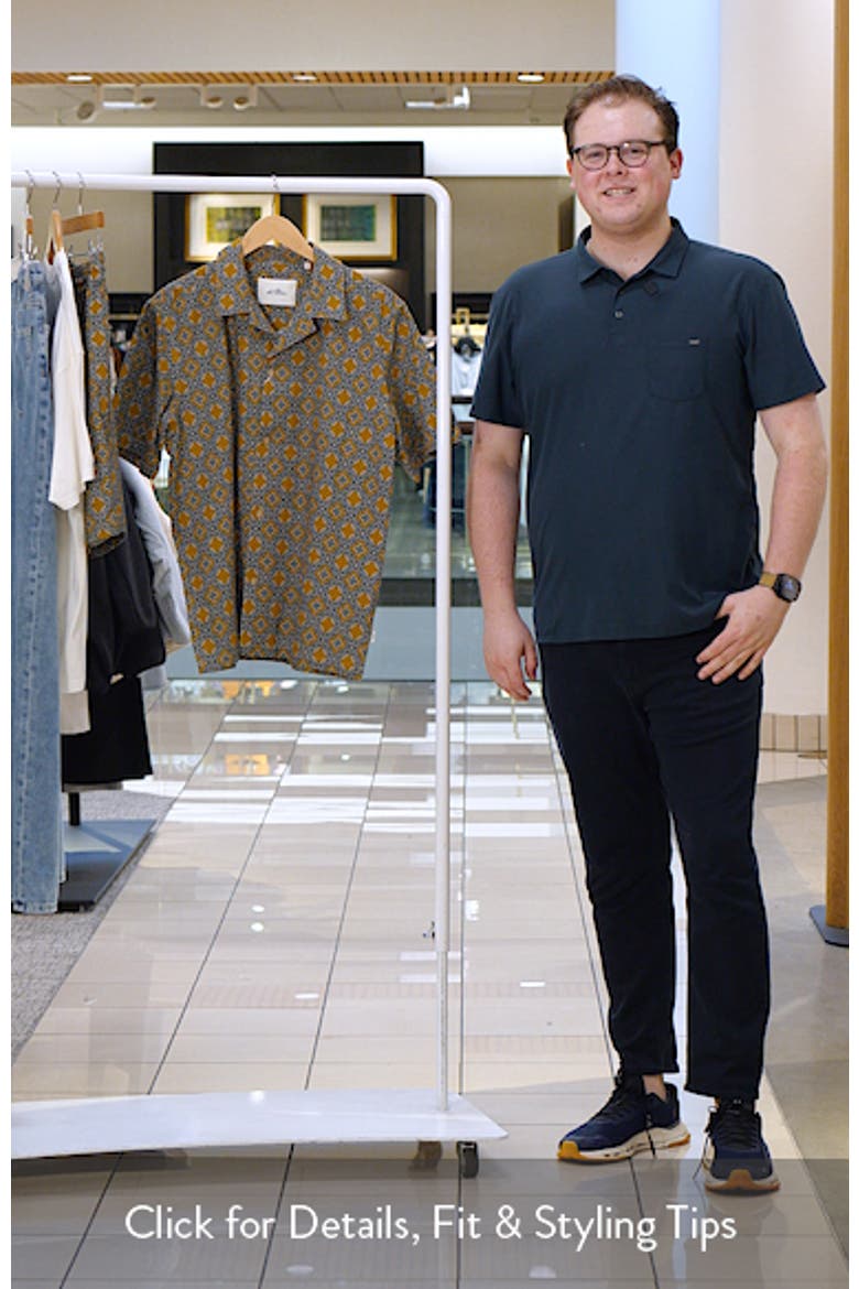 Lukas Arabesque Print Short Sleeve Button-Up Shirt video