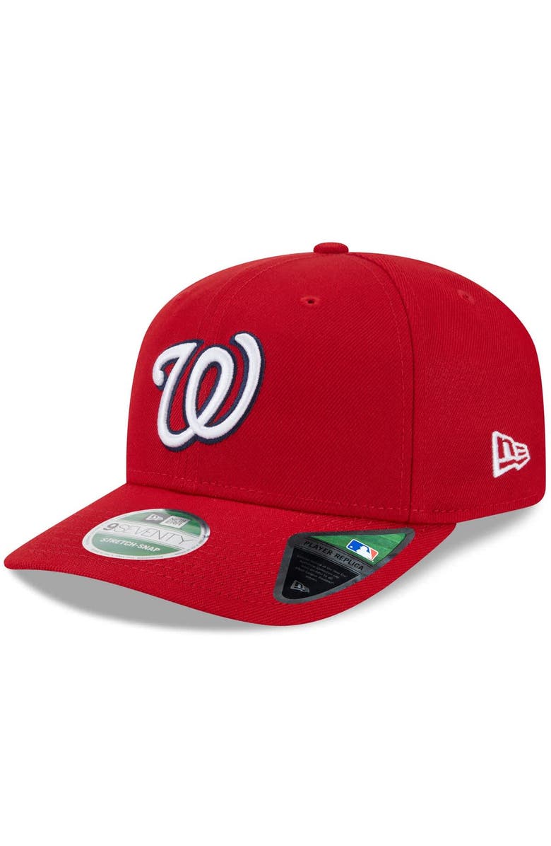 New Era Men's New Era Red Washington Nationals Player Replica 9SEVENTY Adjustable Hat, Main, color, Red