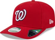 New Era Men's New Era Red Washington Nationals Player Replica 9SEVENTY Adjustable Hat