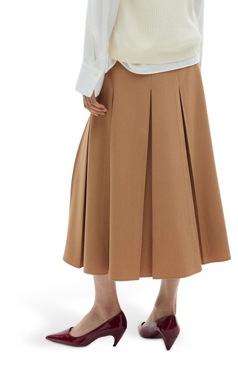 MANGO Godet Midi Skirt, Alternate, color, 