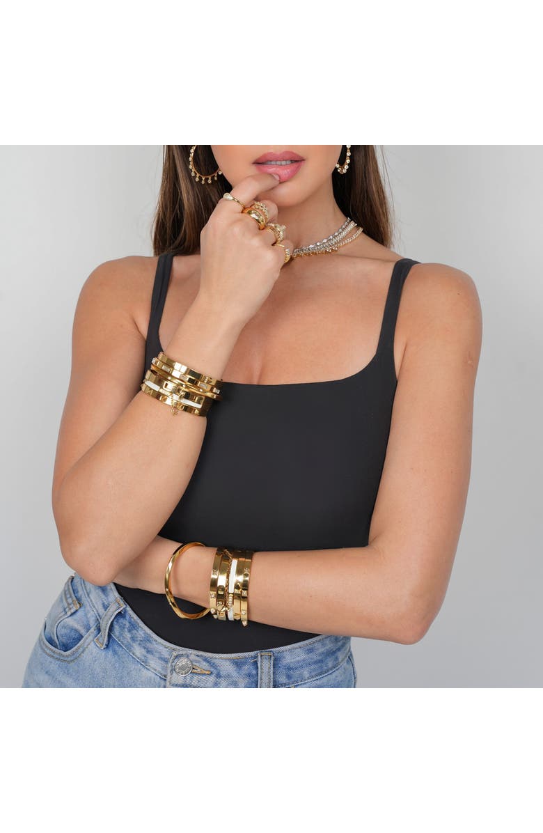 Mazin Jewels Lylah Bangle, Alternate, color, Gold