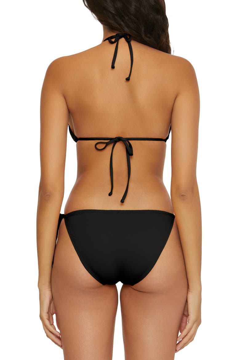 Side Tie Bikini Bottoms, Alternate, color, BLACK