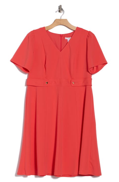 Tab Waist Midi Dress (Plus)