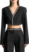 Manière De Voir Embellished Cropped Blazer