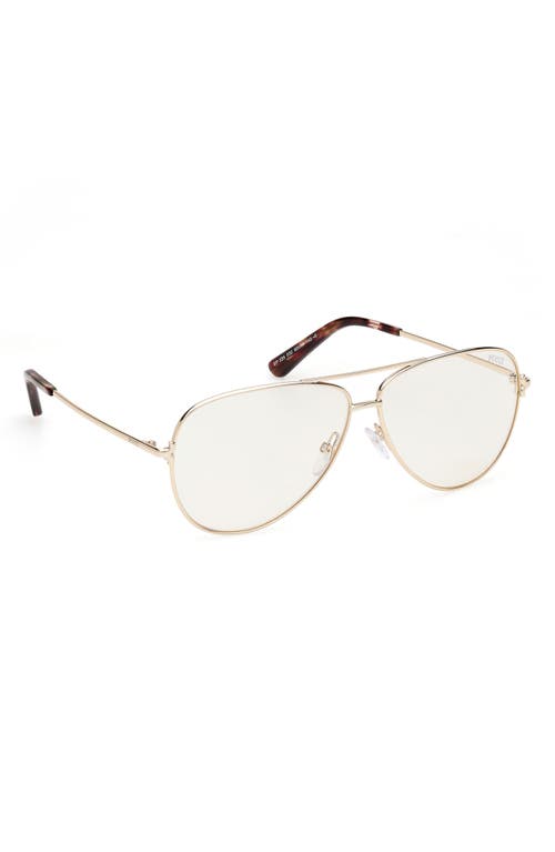 Pucci Emilio 60mm Pilot Sunglasses In Gold/red/brown