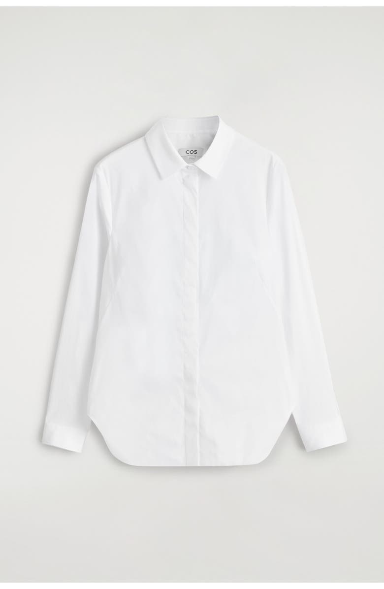 COS Classic Cotton Shirt, Alternate, color, White