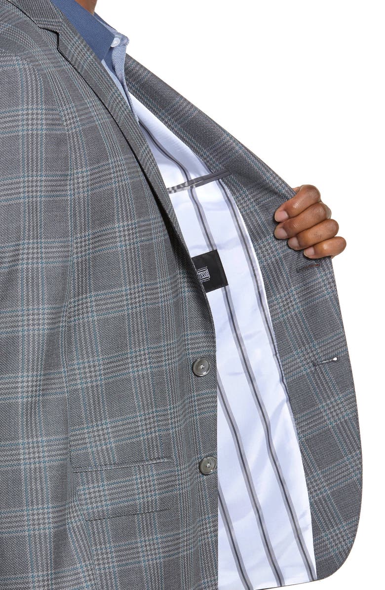 BOSS Hartlay Slim Fit Plaid Wool Sport Coat, Alternate, color, 