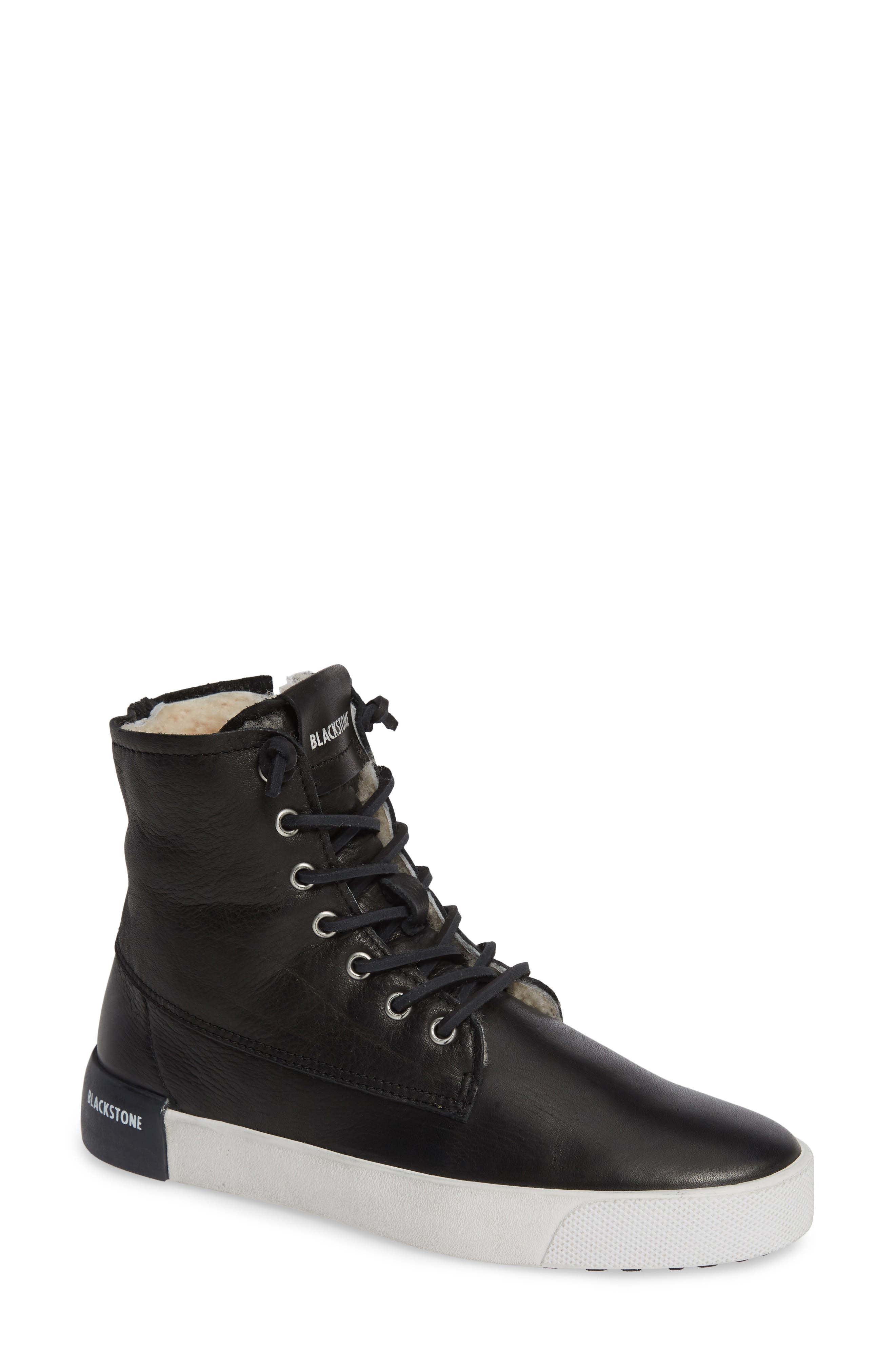 Blackstone QL41 High Top Sneaker with Genuine Shearling Lining, Main, color, 