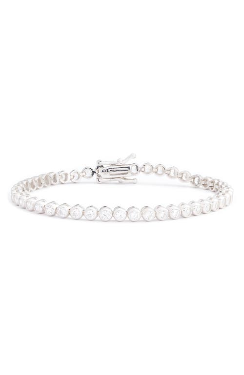 SHYMI Classic Bezel Tennis Bracelet in Silver/White  product