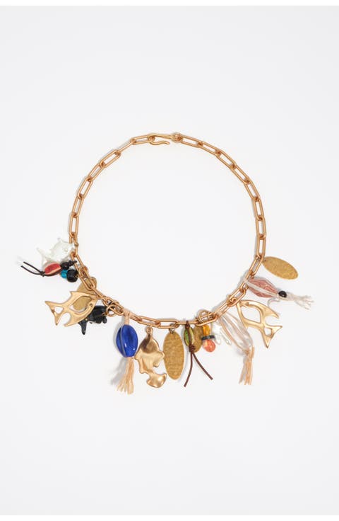 Necklace With Fish And Ceramics