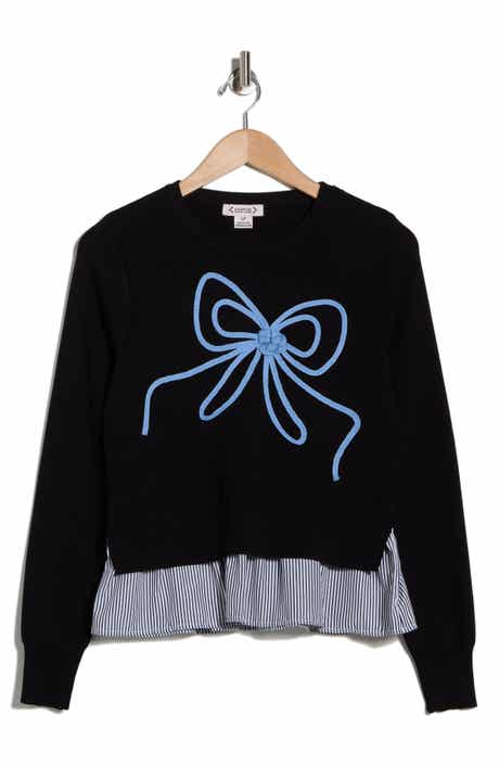 Nanette Lepore Soutache Bow Twofer Sweater