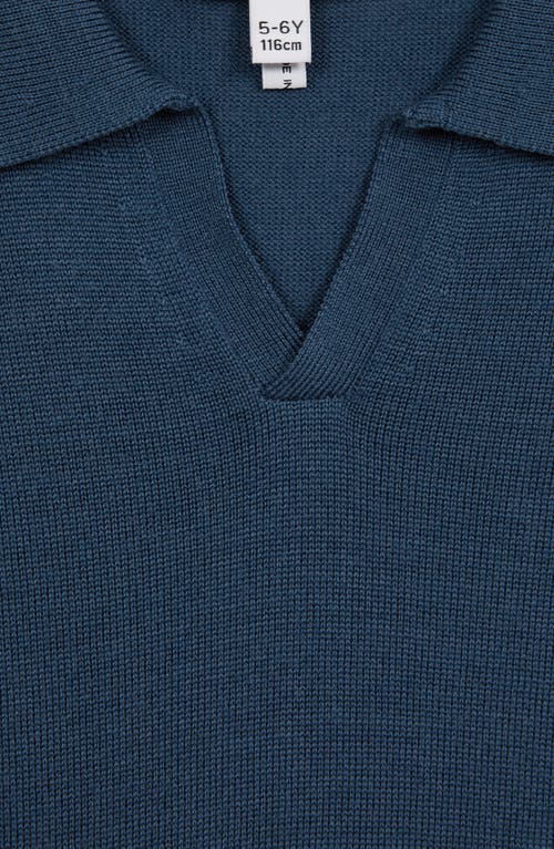 Reiss Kids' Duchie Sr. Johnny Collar Wool Polo In Blue