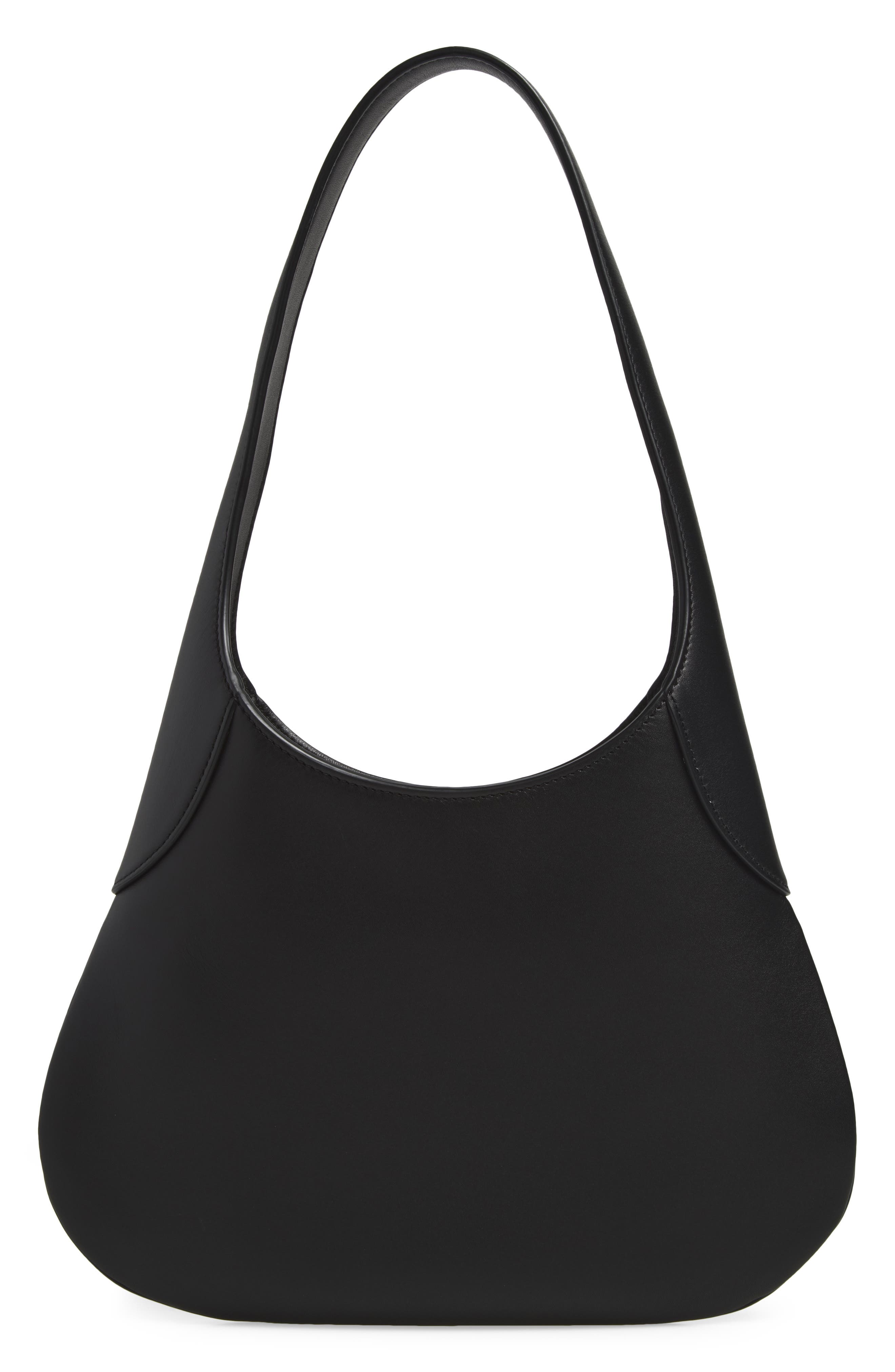 Small Joan Leather Hobo Bag, Alternate, color, BLACK