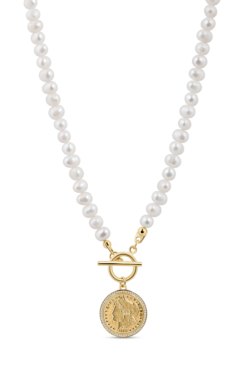 xSarah & Hollie First Class Necklace, Main, color, Gold