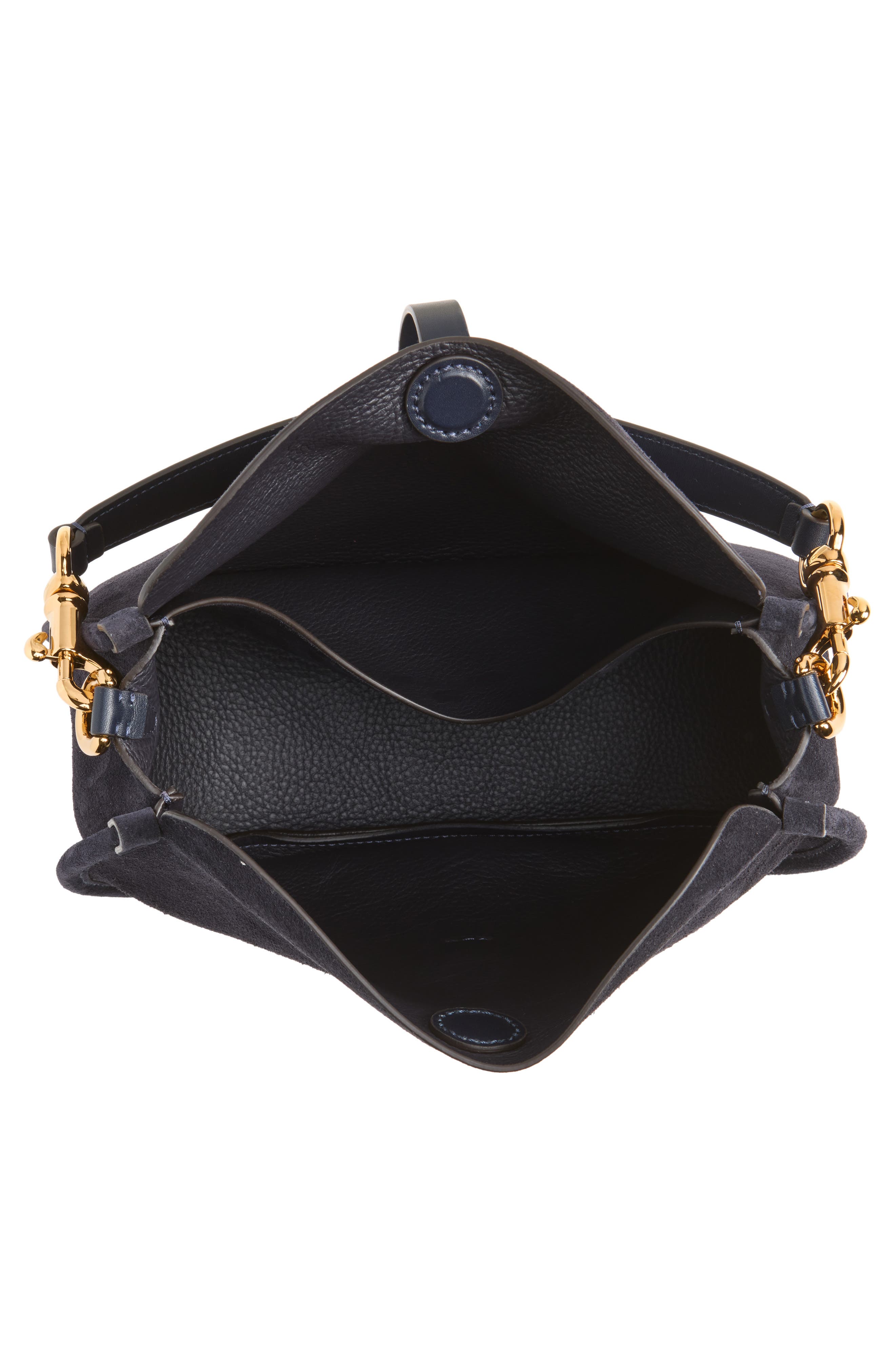 Belted Suede Hobo Bag, Alternate, color, BLUE