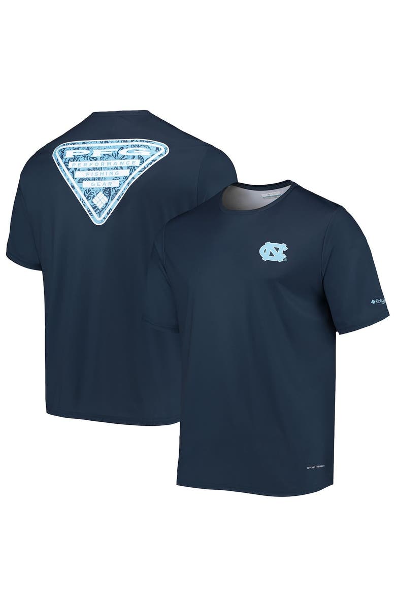 Columbia Men's Columbia Navy North Carolina Tar Heels Terminal Tackle Omni-Shade T-Shirt, Main, color, 