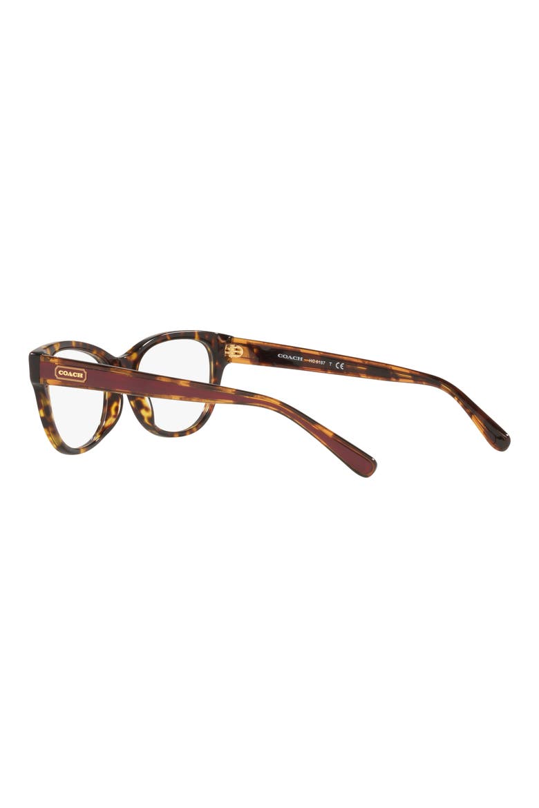 52mm Pillow Optical Glasses, Alternate, color, DARK TORTOISE