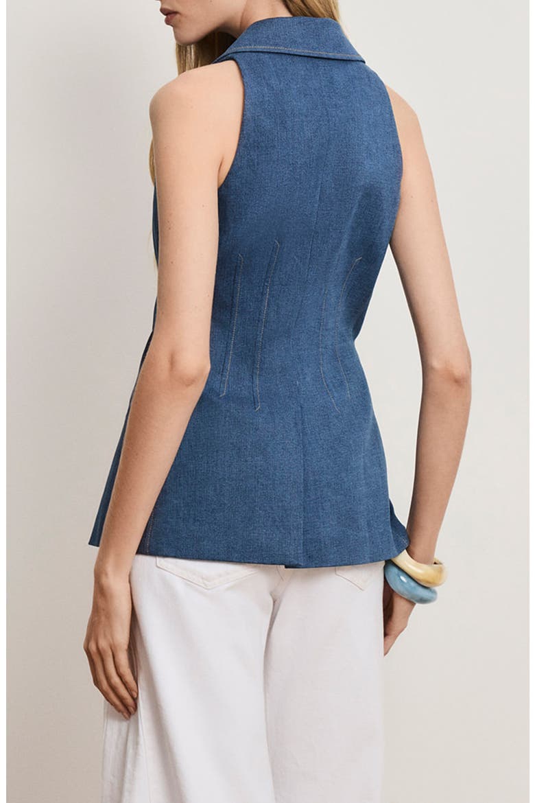 Costa Denim Vest, Alternate, color, COSMO