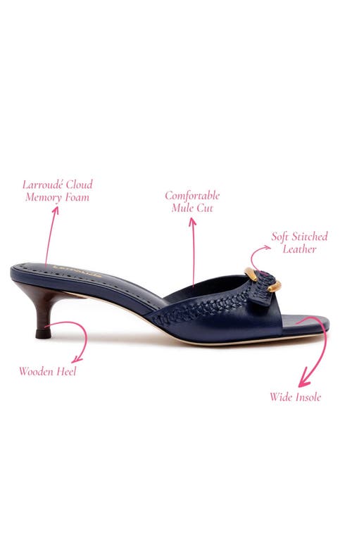 Larroude Larroudé Verona Mule In Navy