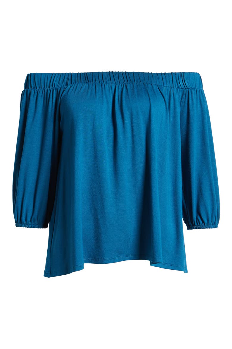 Off the Shoulder Top, Alternate, color, TEAL