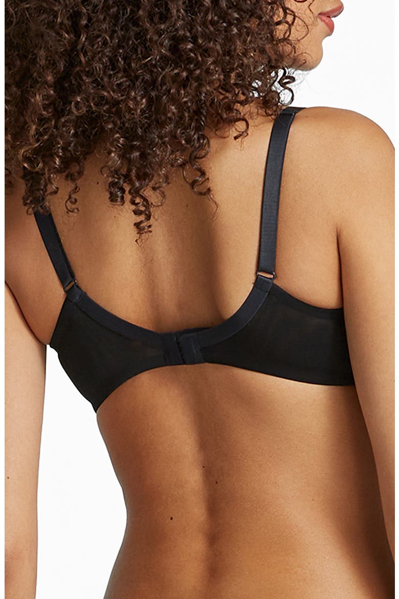 Chic Mesh Full Cup Underwire Bra, Alternate, color, BLACK