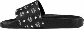 Monogram Print Rubber Slides
