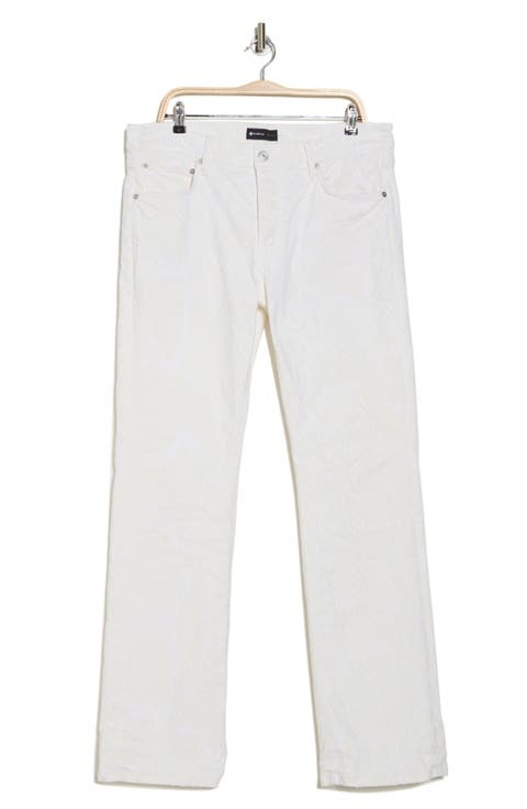 P004 Slim Fit Flare Jeans (White Flocked Snake)
