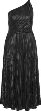 City Chic Kamila Metallic One-Shoulder Maxi Dress