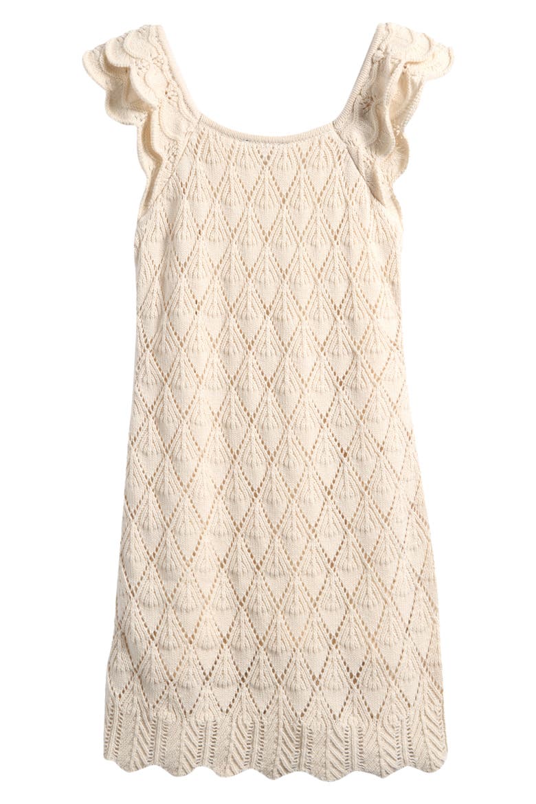 Kids' Floral Embroidered Cotton Blend Pointelle Dress, Alternate, color, FUSILLI