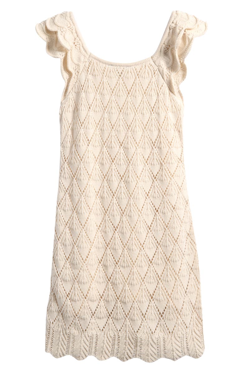 Freshman Kids' Floral Embroidered Cotton Blend Pointelle Dress, Alternate, color, Fusilli