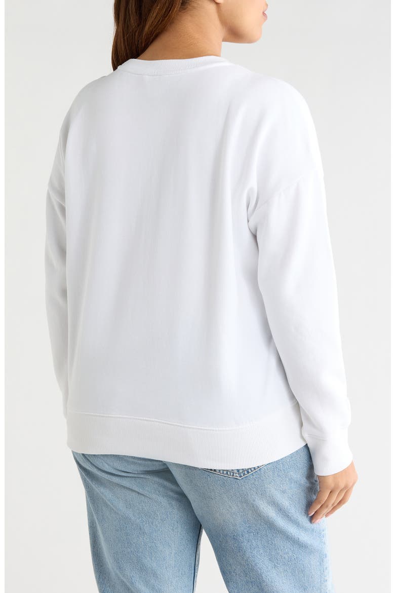 Montauk Sailing Embroidered Fleece Graphic Sweatshirt, Alternate, color, WHITE MONTAUK SAILING
