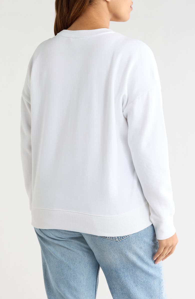 Caslon<sup>®</sup> Montauk Sailing Embroidered Fleece Graphic Sweatshirt, Alternate, color, White Montauk Sailing