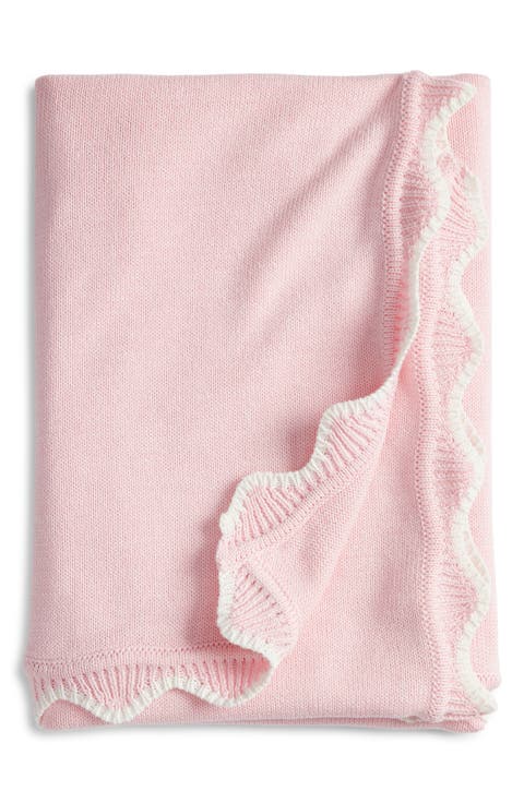 Scallop Trim Baby Blanket