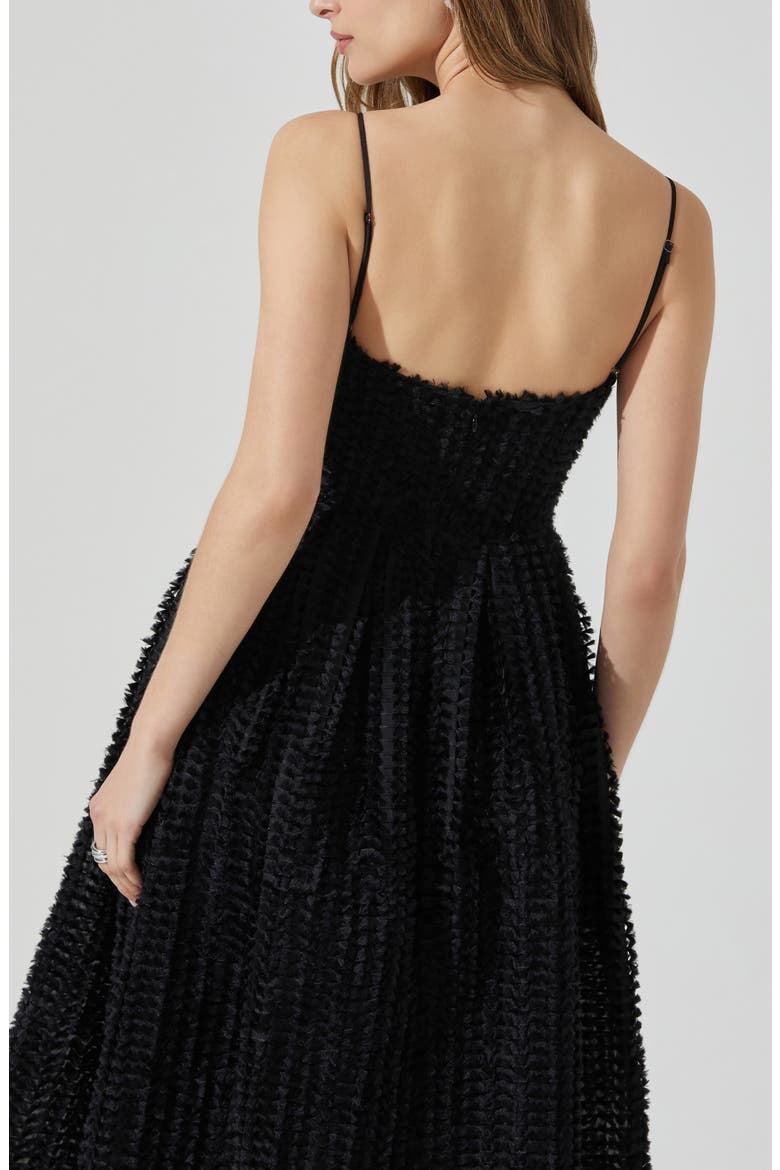 Avani Fit & Flare Midi Dress, Alternate, color, BLACK