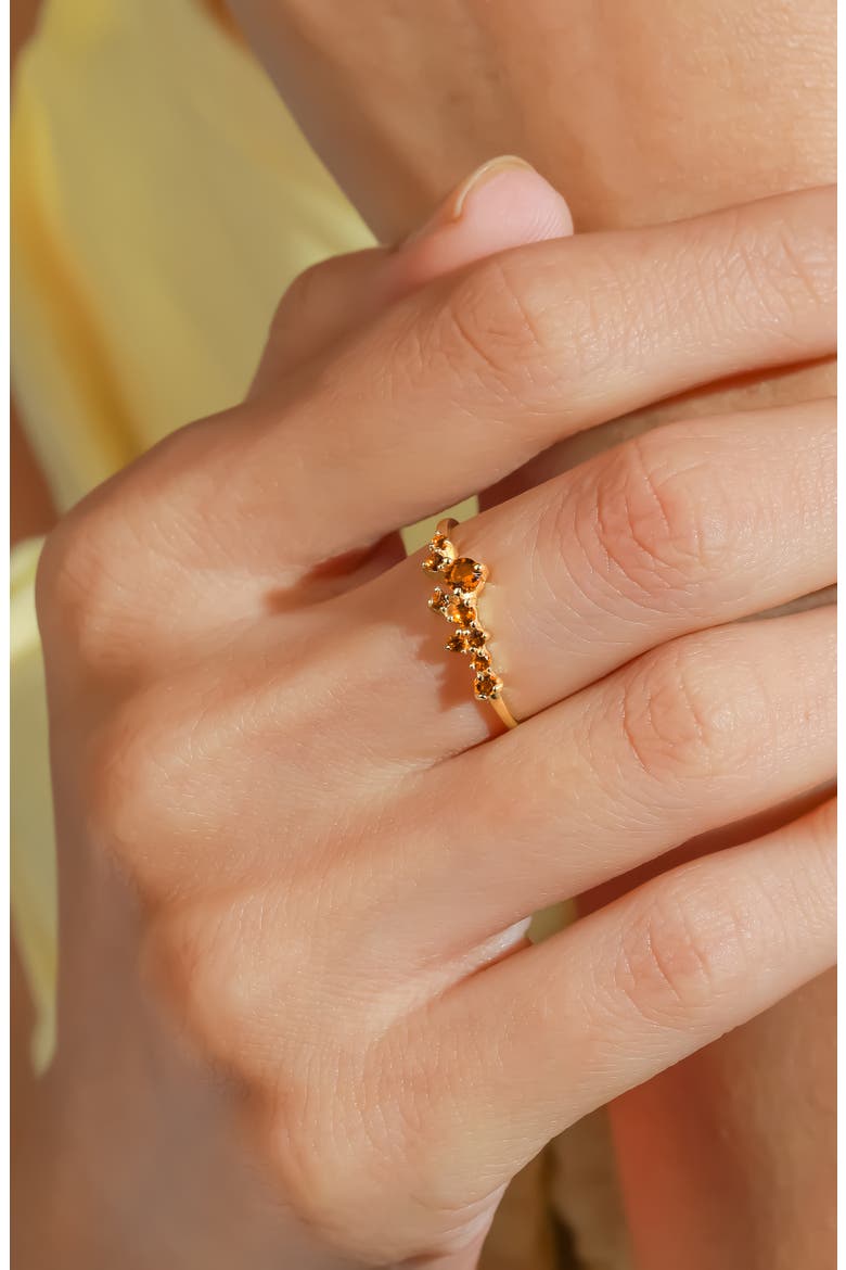 Citrine Stacking Ring, Alternate, color, ORANGE