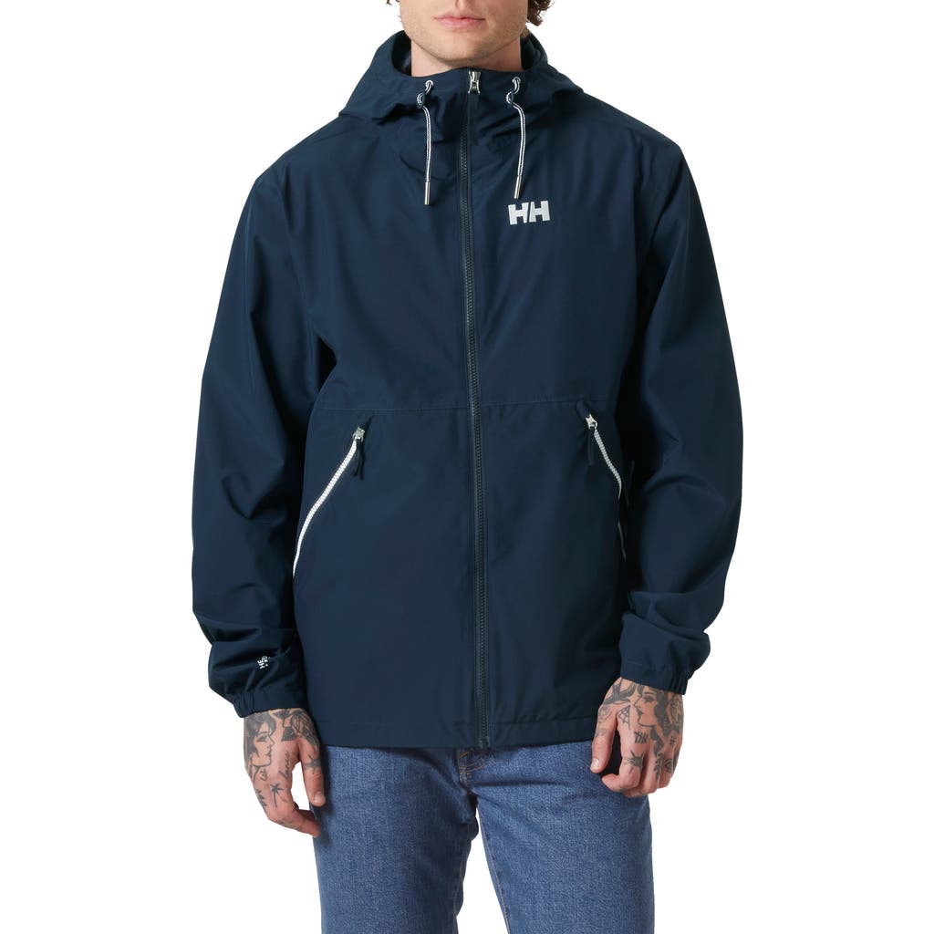 Helly Hansen Sandoy Rain Jacket In Navy