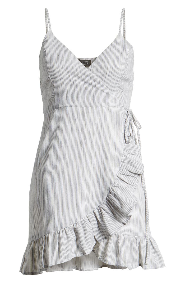 Lira Clothing Clementine Ruffle Trim Wrap Minidress, Alternate, color,