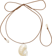 Velvet Luna Seashell Suede Wrap Necklace