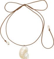 Velvet Luna Seashell Suede Wrap Necklace