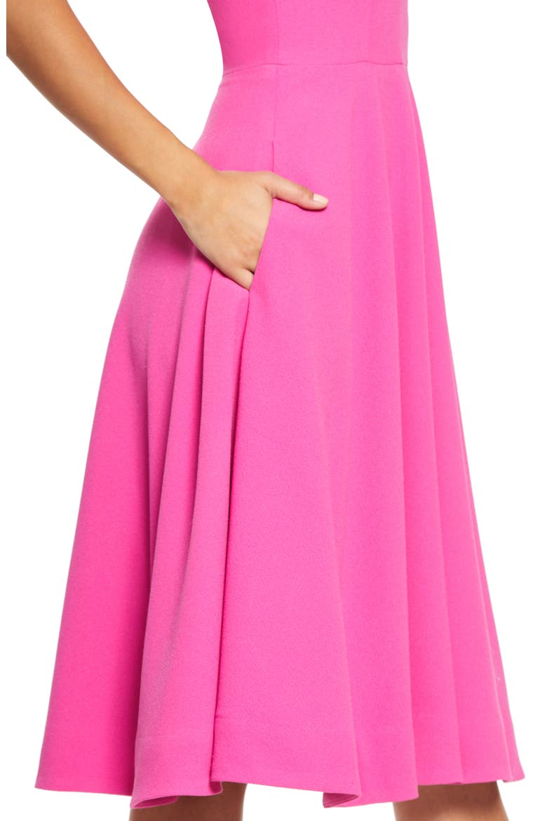 Catalina Fit & Flare Cocktail Dress, Alternate, color, BRIGHT FUCHSIA