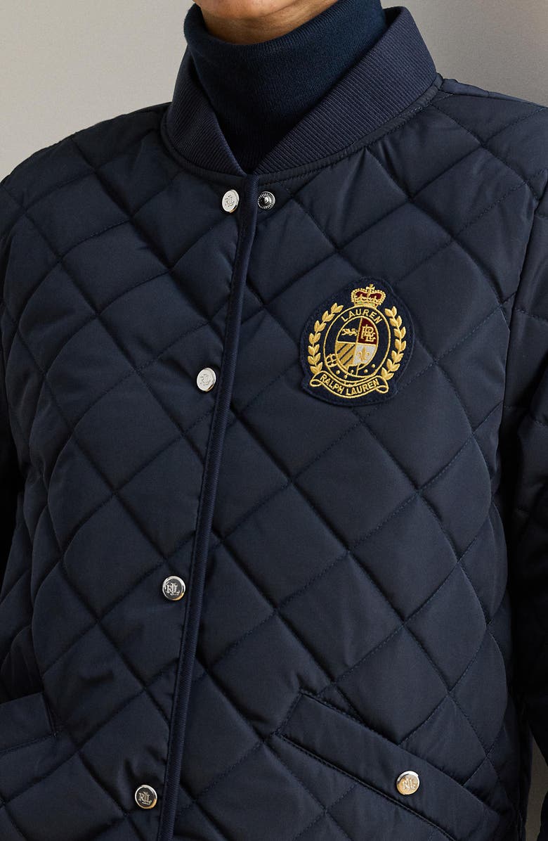 Lauren Ralph Lauren Logo Crest Quilted Jacket, Alternate, color, 